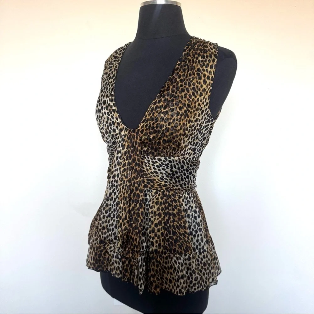Dolce & Gabbana Silk Animal Print Top - Picture 6 of 12
